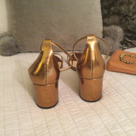 SCHUTZ Chimes bronze Block Heel Sandals 8.5 - Picture 6 of 16